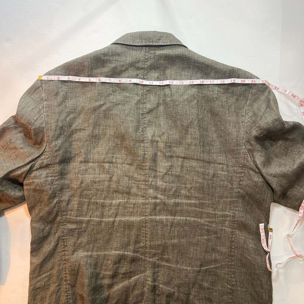 Alfani Men's 100% Linen Two-Button Blazer Jacket Size XL, Brown/Grey Txture - Picture 10 of 11